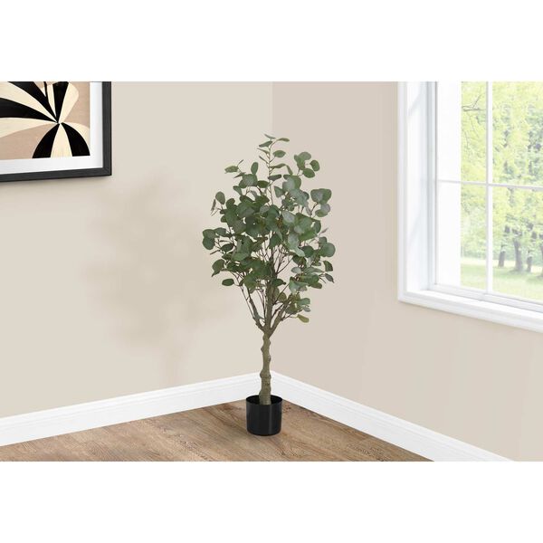 Black Green 46-Inch Indoor Faux Fake Floor Potted Decorative Artificial Plant, image 2
